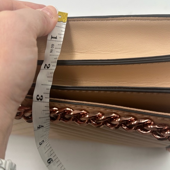 Aldo Greenwich Handbag pink quilted chevron pattern with rose gold chain NWT - Picture 3 of 12